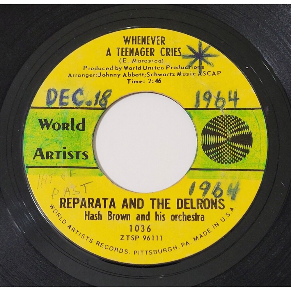 Reparata & The Delrons Whenever A Teenager Cries / He's My Guy 45 RPM VG Doo Wop